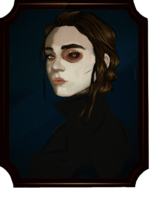 Rhea self portrait w frame.png